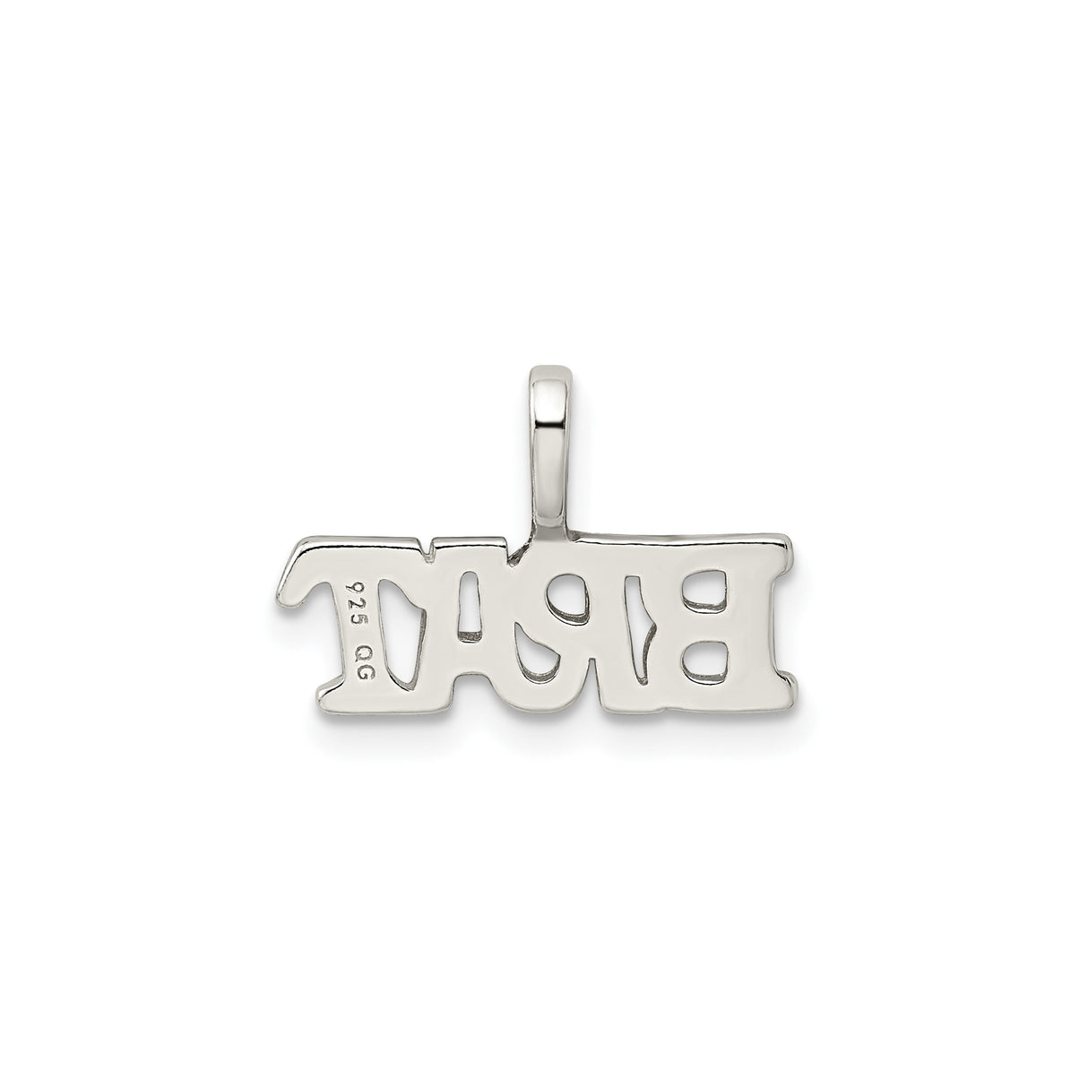 Sterling Silver Brat Pendant, Bold Script Letter Charm for Teens and Women, Playful Statement Jewelry
