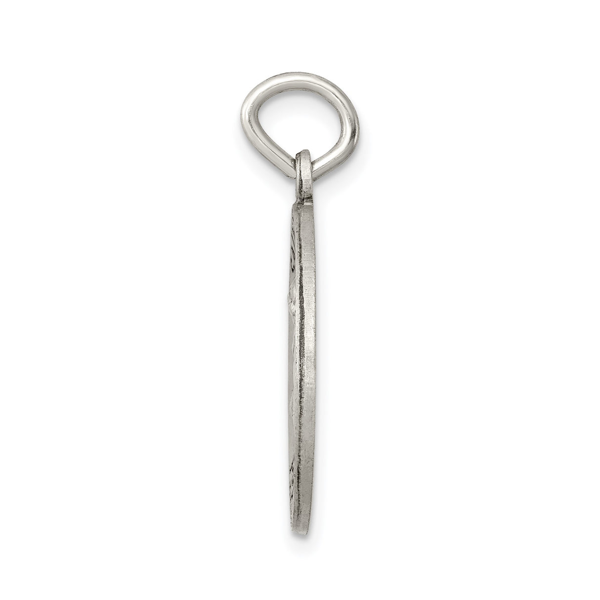 Sterling Silver Saint Anthony Medal Pendant with Pray for Us Engraving, Catholic Religious Jewelry