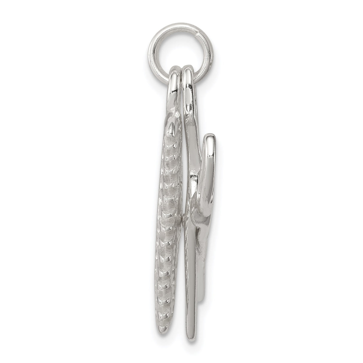 Sterling Silver Pendant with Scissors and Comb, Hairdresser Charm for Stylists and Barbers