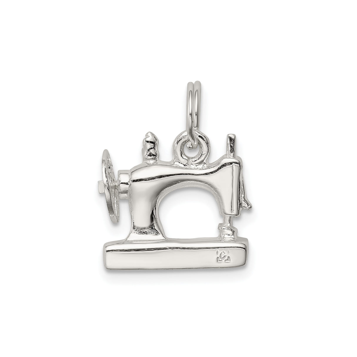 Sterling Silver Sewing Machine Pendant, Vintage Crafter Jewelry for Quilters and Seamstresses