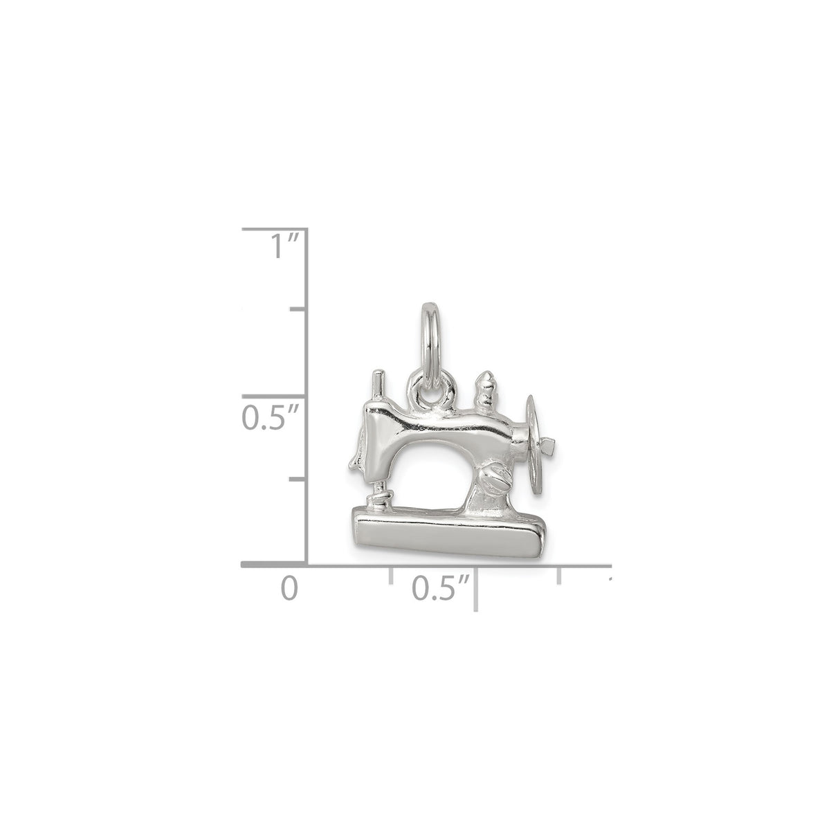 Sterling Silver Sewing Machine Pendant, Vintage Crafter Jewelry for Quilters and Seamstresses