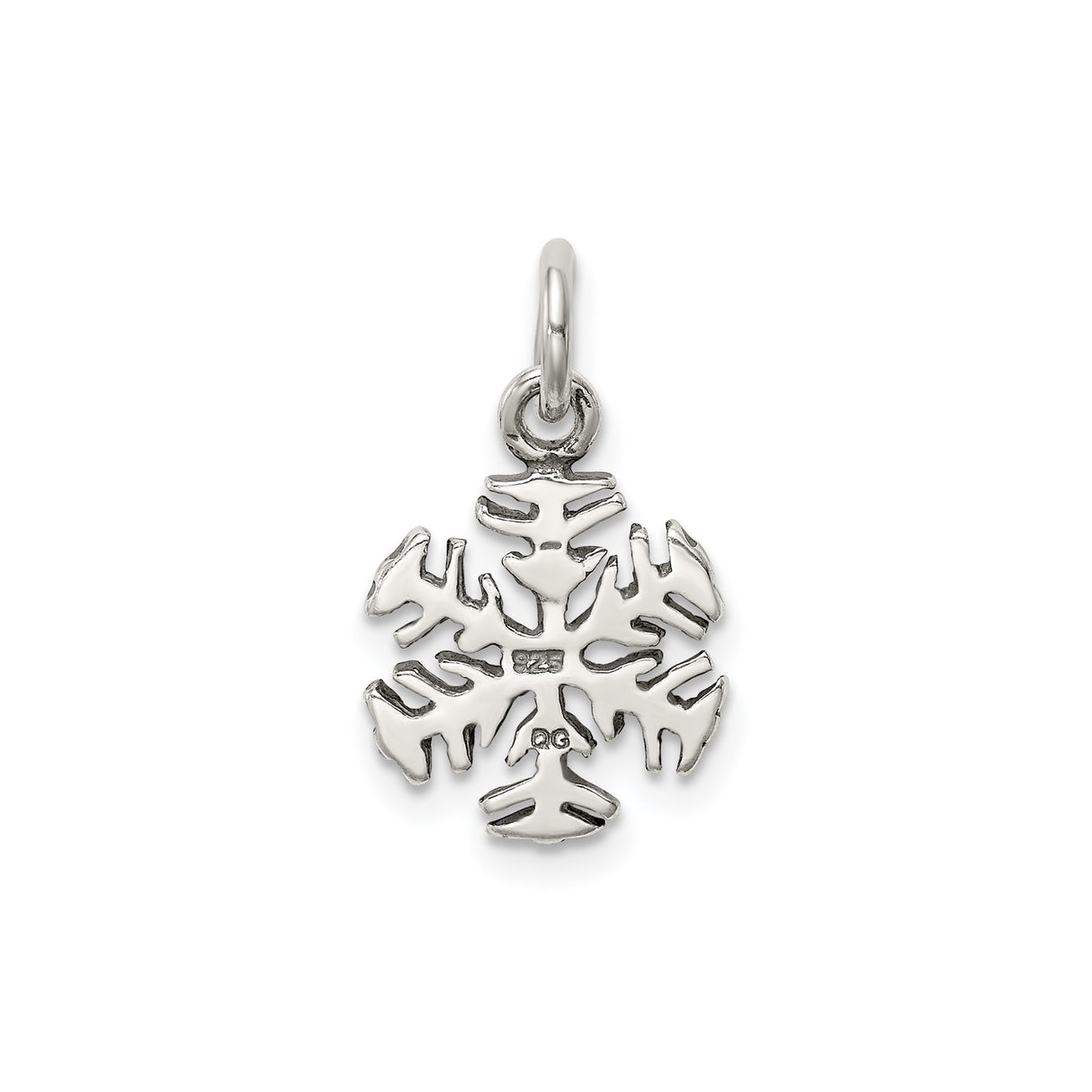 Sterling Silver Snowflake Pendant with Detailed Winter Design for Women