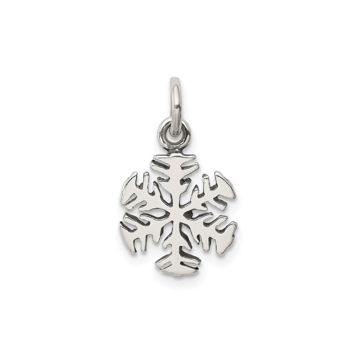 Sterling Silver Snowflake Pendant with Detailed Winter Design for Women