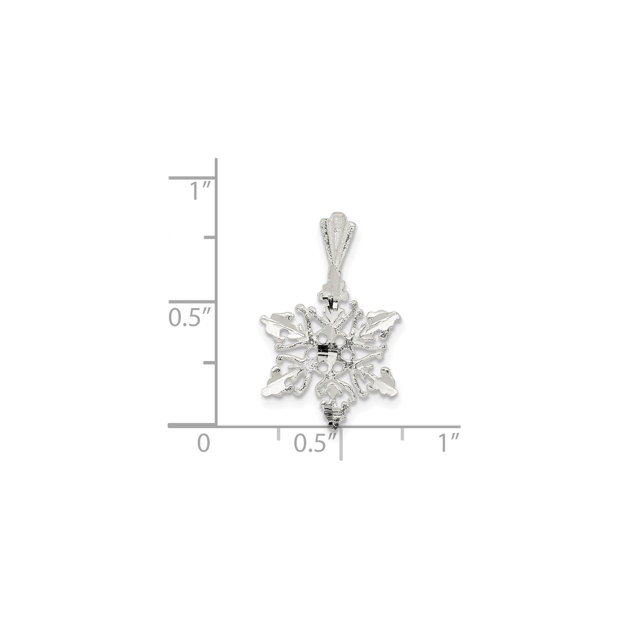 Sterling Silver Snowflake Pendant, Winter Themed Holiday Charm for Women