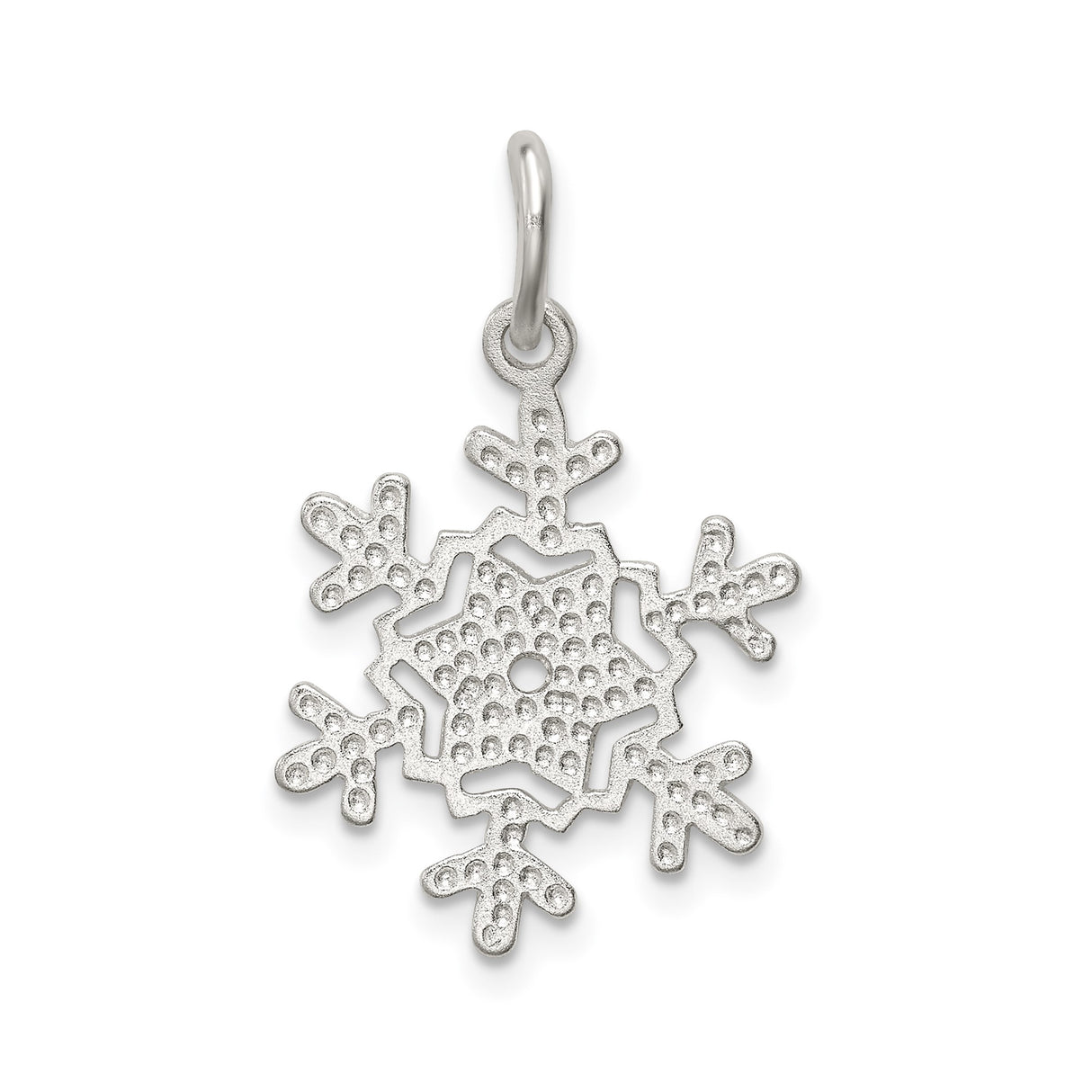 Sterling Silver Snowflake Pendant with Winter Motif, Nature-Inspired Charm for Women