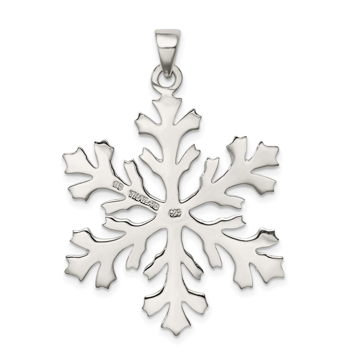Sterling Silver Snowflake Pendant, Intricate Winter Charm, Nature-Inspired Holiday Jewelry for Women