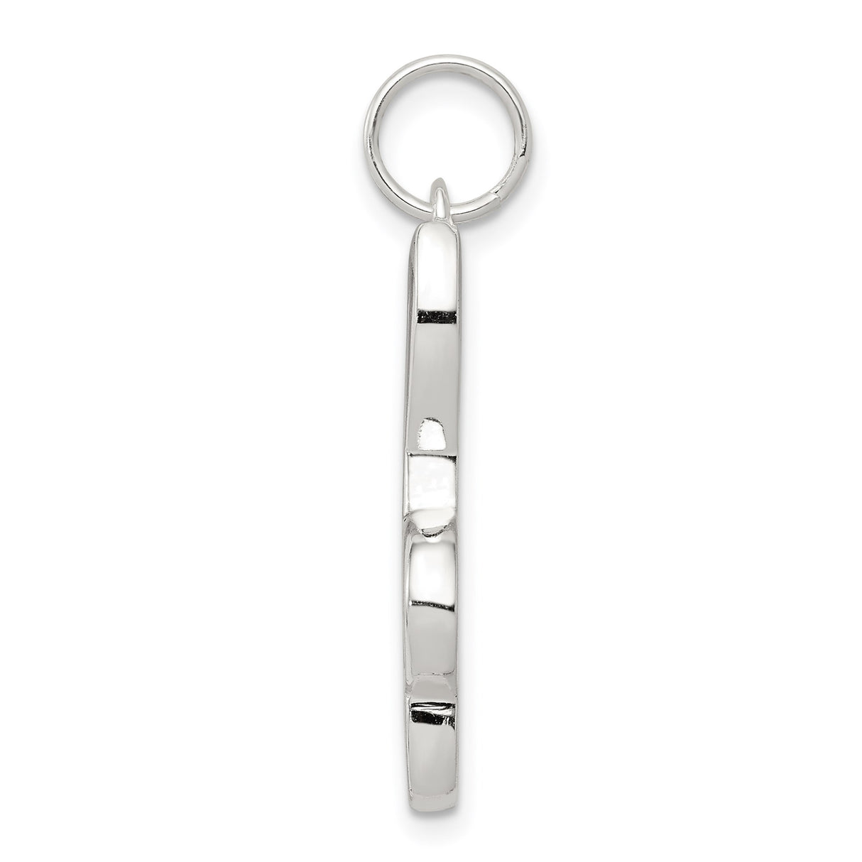 Sterling Silver Treble Clef Pendant, Open Music Symbol Charm, Artistic Minimalist Jewelry