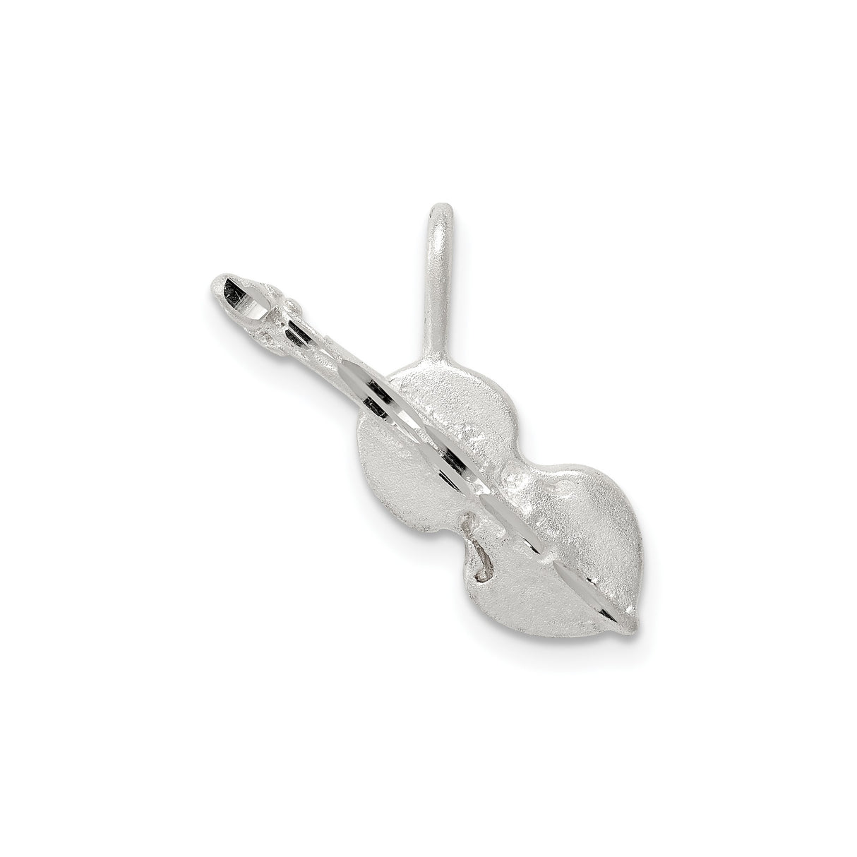Sterling Silver Cello Pendant Charm, Miniature Musical Instrument Design, Unisex Jewelry for Musicians