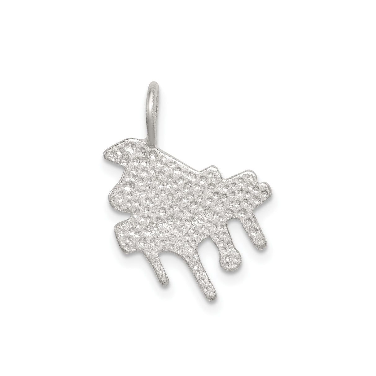Sterling Silver Cow Charm Pendant, Stylized Dairy Cow, Country Western Animal Jewelry