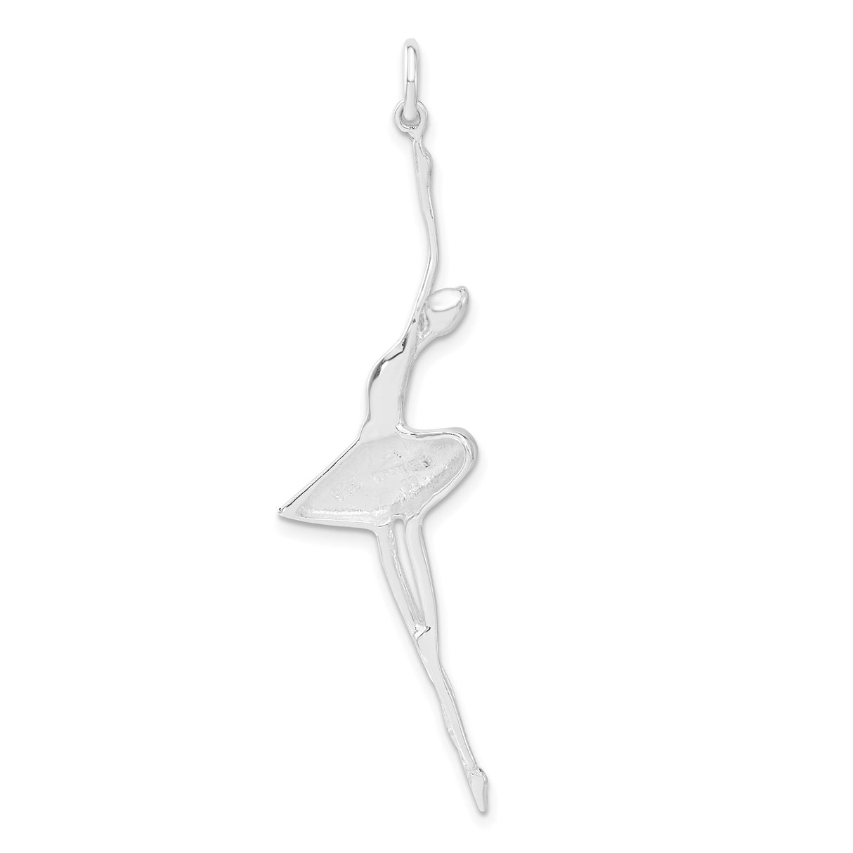 Sterling Silver Ballerina Pendant with Arabesque Dancer Charm, Ballet Jewelry for Women and Girls