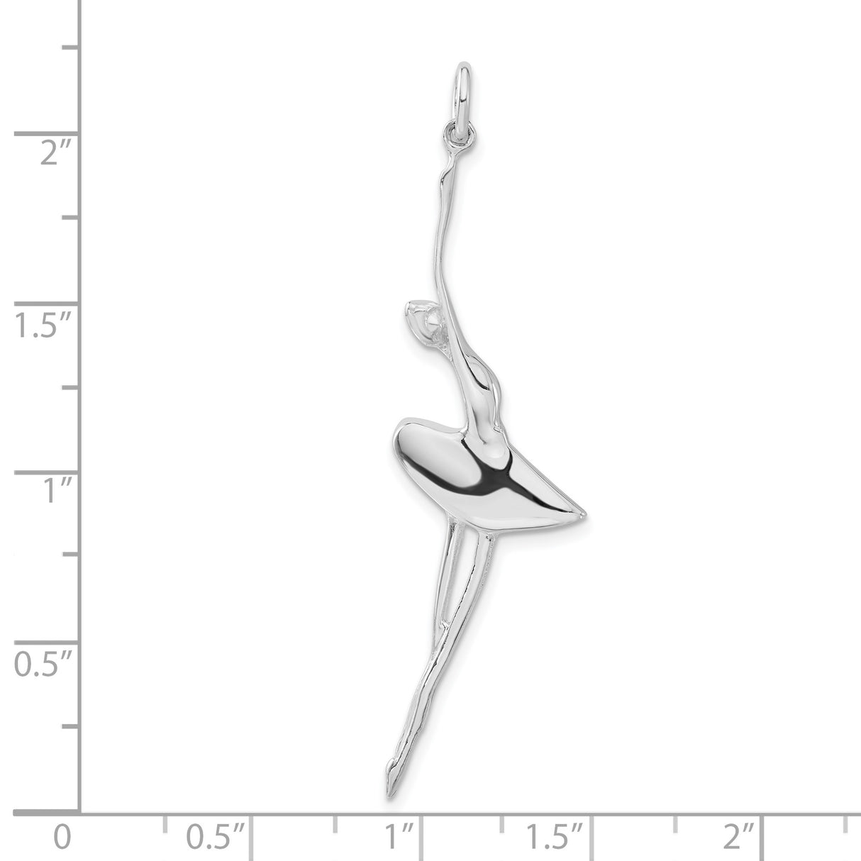 Sterling Silver Ballerina Pendant with Arabesque Dancer Charm, Ballet Jewelry for Women and Girls