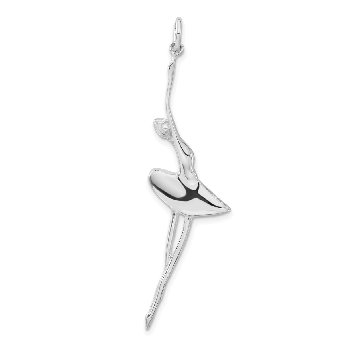 Sterling Silver Ballerina Pendant with Arabesque Dancer Charm, Ballet Jewelry for Women and Girls