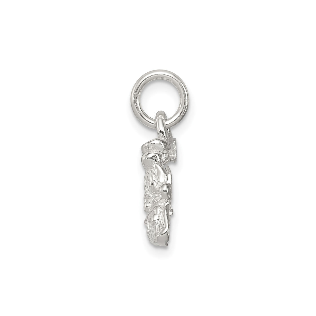 Sterling Silver Locomotive Train Charm Pendant, Detailed Steam Engine Jewelry