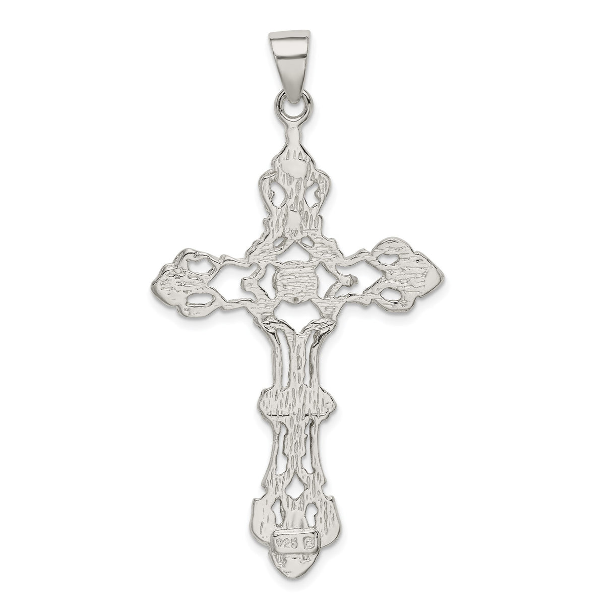Sterling Silver Cross Pendant with Filigree Cathedral Design for Men and Women