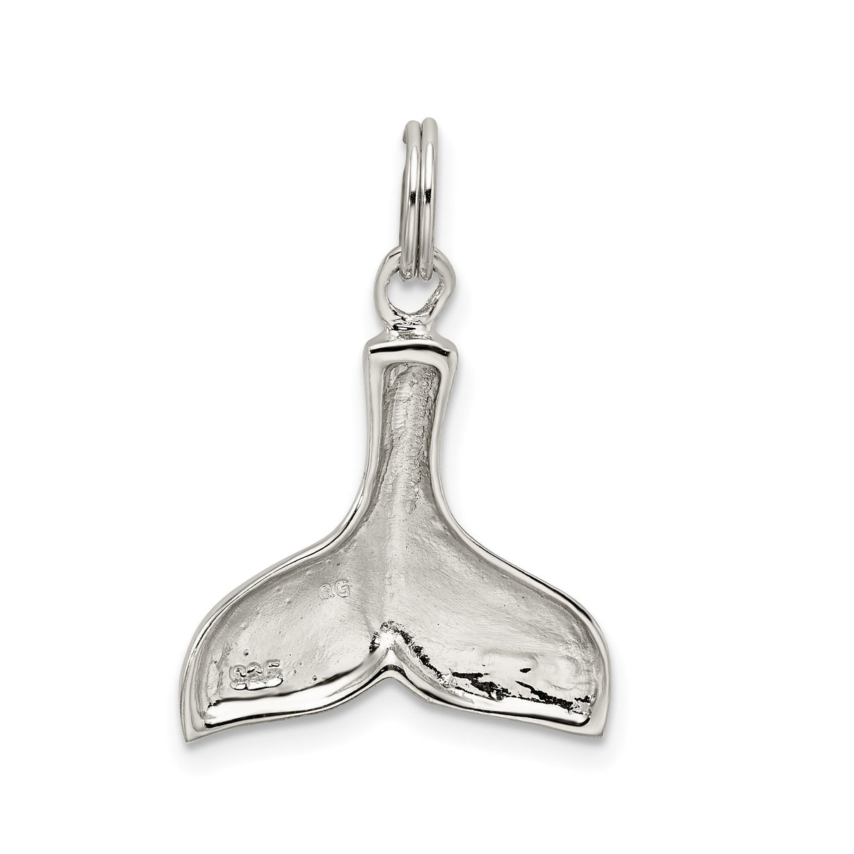 Sterling Silver Whale Tail Pendant, Ocean-Inspired Nautical Jewelry for Women or Unisex
