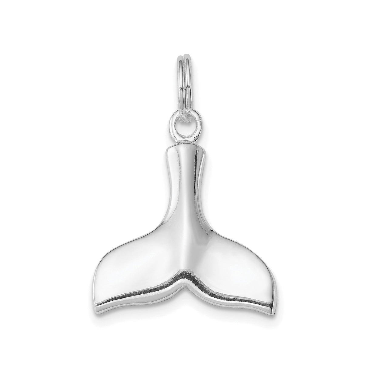 Sterling Silver Whale Tail Pendant, Ocean-Inspired Nautical Jewelry for Women or Unisex