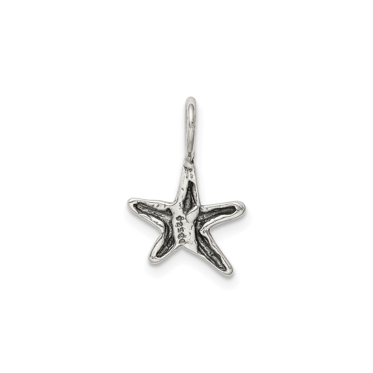 Sterling Silver Starfish Pendant, Textured Ocean-Inspired Nautical Charm for Women