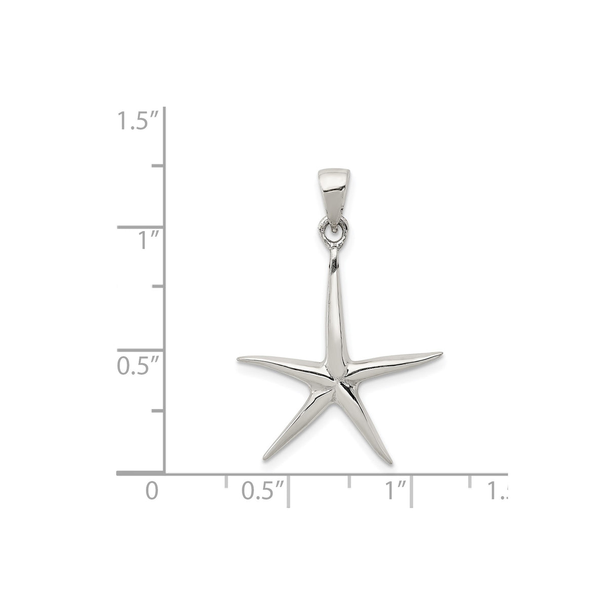 Sterling Silver Starfish Pendant, Ocean-Inspired Nautical Charm for Women