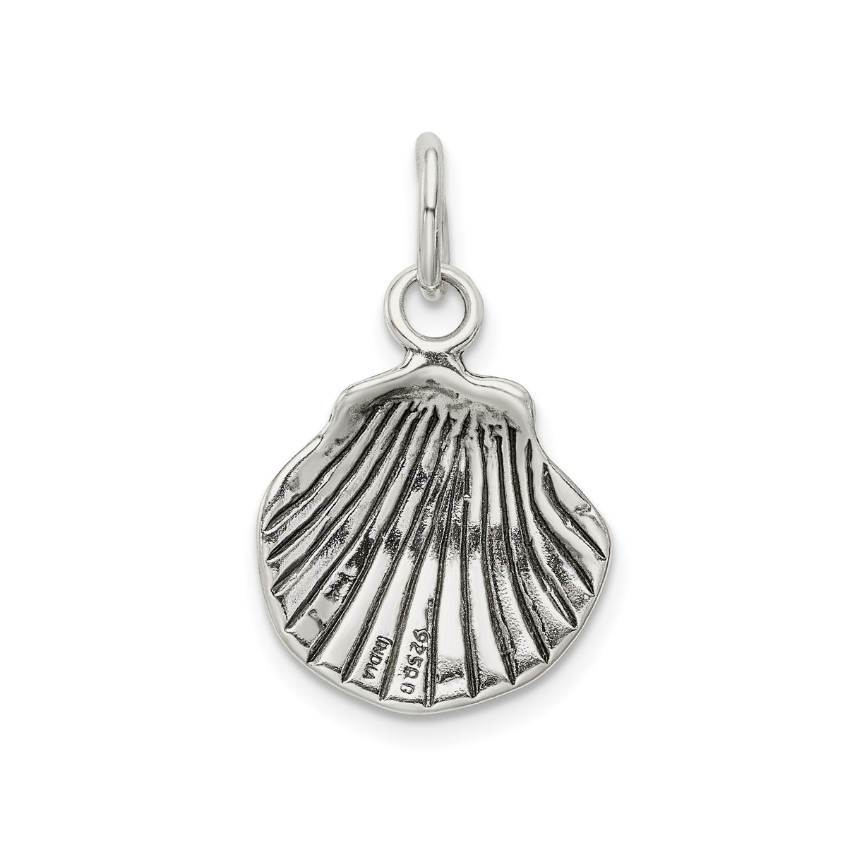 Sterling Silver Scallop Shell Pendant, Camino de Santiago Charm, Ocean Travel Symbol Jewelry