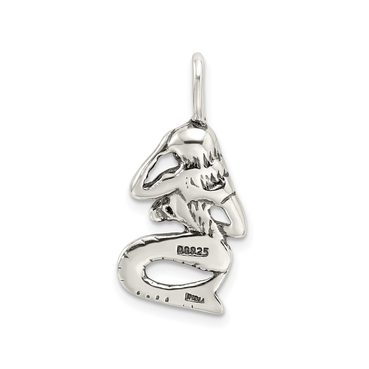 Sterling Silver Mermaid Pendant with Seated Mermaid Design, Nautical Fantasy Jewelry