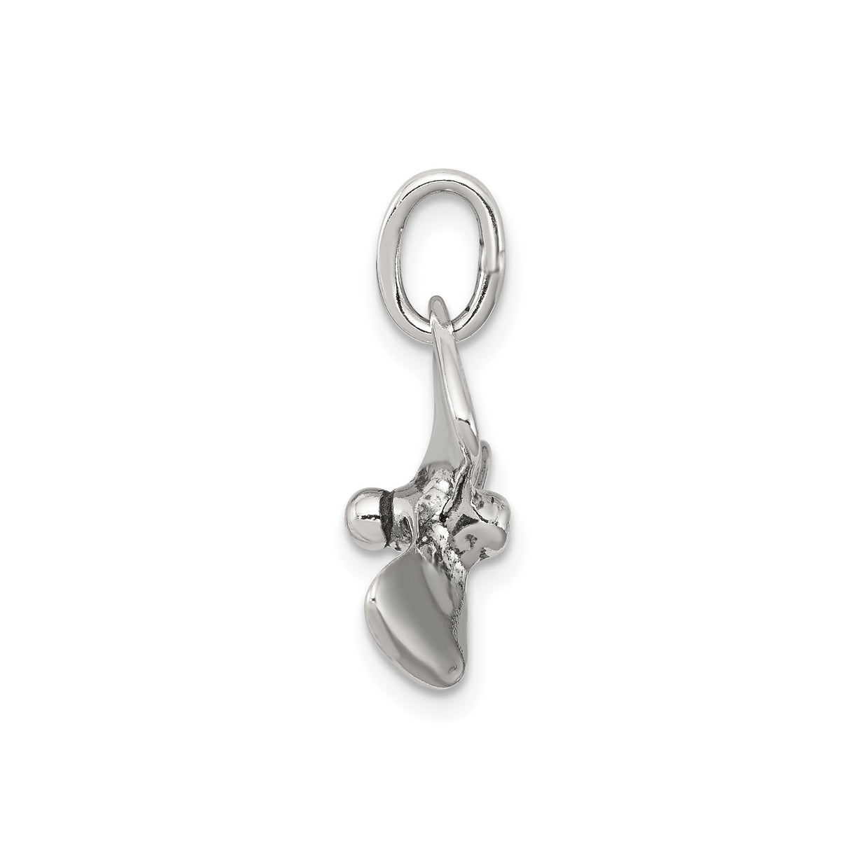 Sterling Silver Propeller Pendant, Three-Blade Nautical Design for Men or Women