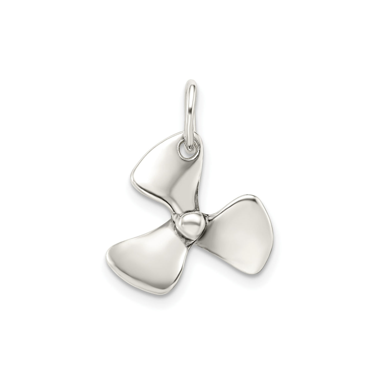 Sterling Silver Propeller Pendant, Three-Blade Nautical Design for Men or Women