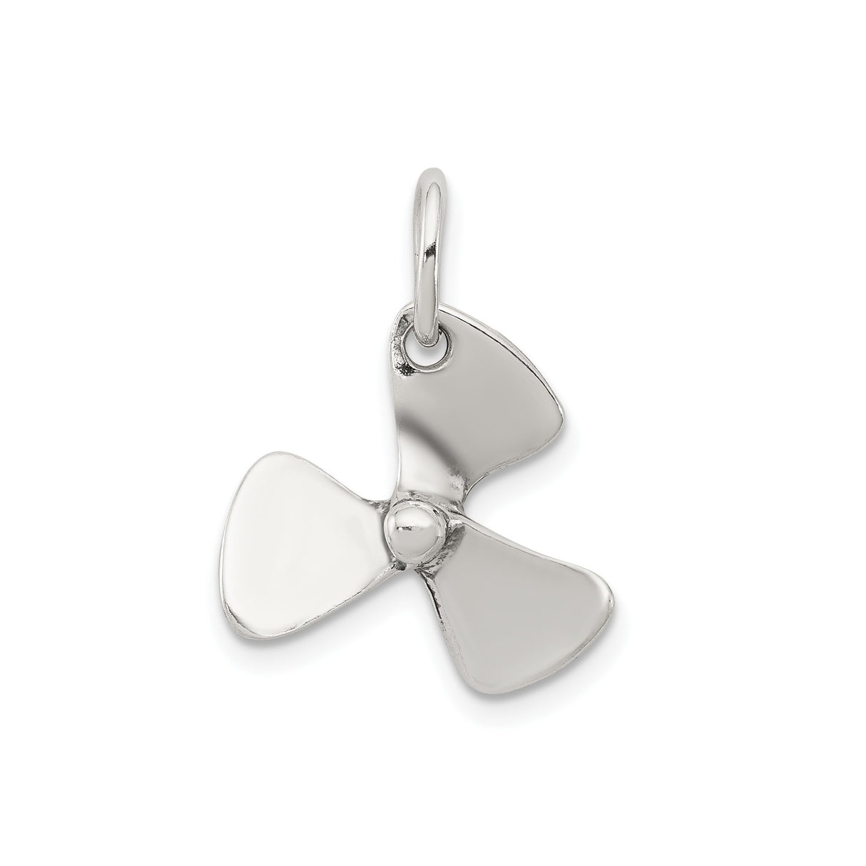 Sterling Silver Propeller Pendant, Three-Blade Nautical Design for Men or Women