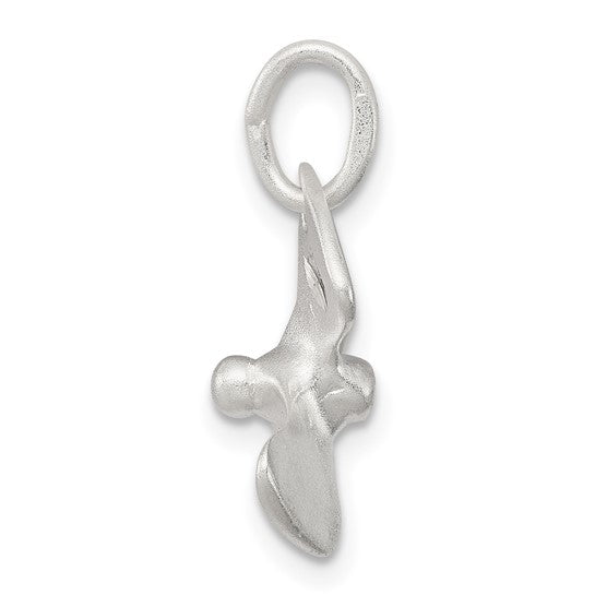 Sterling Silver Propeller Pendant, Three Blade Nautical Charm for Men and Women