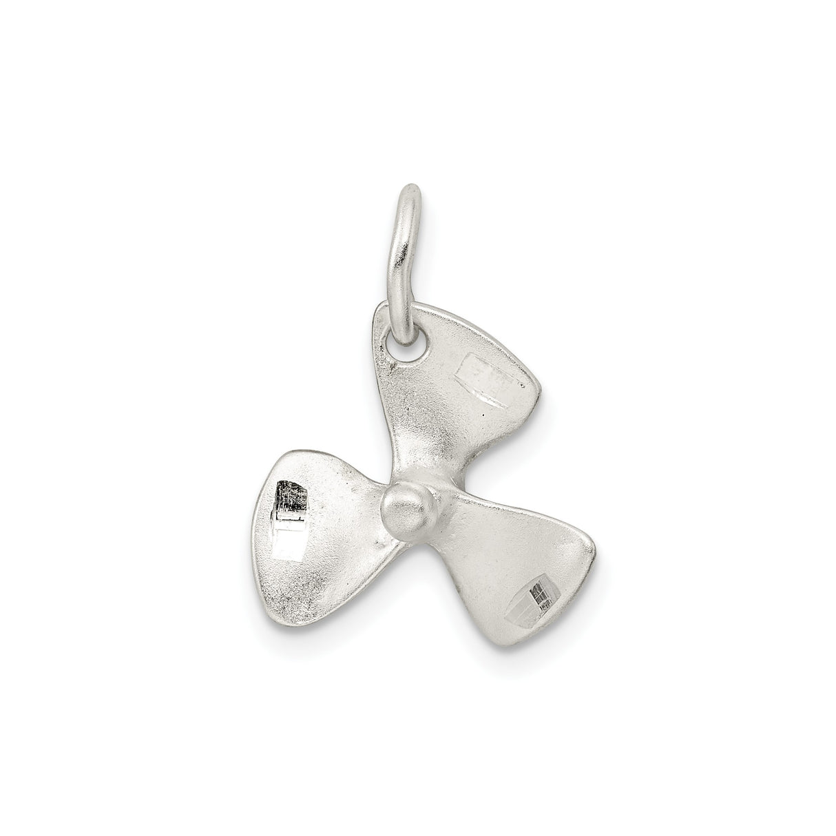 Sterling Silver Propeller Pendant, Three Blade Nautical Charm for Men and Women