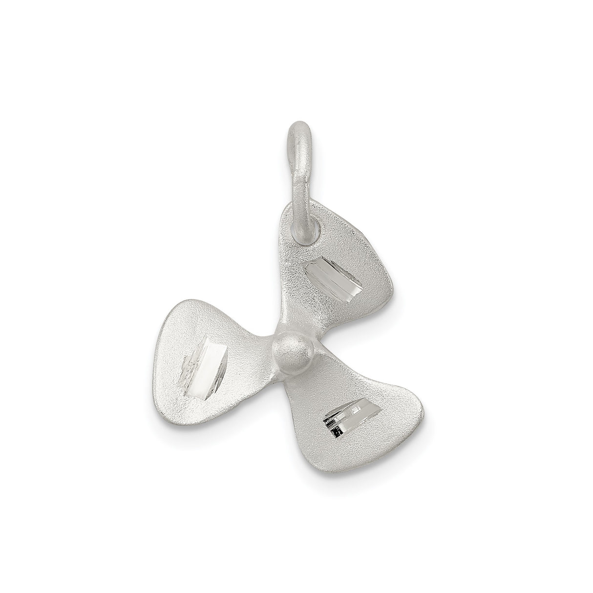 Sterling Silver Propeller Pendant, Three Blade Nautical Charm for Men and Women