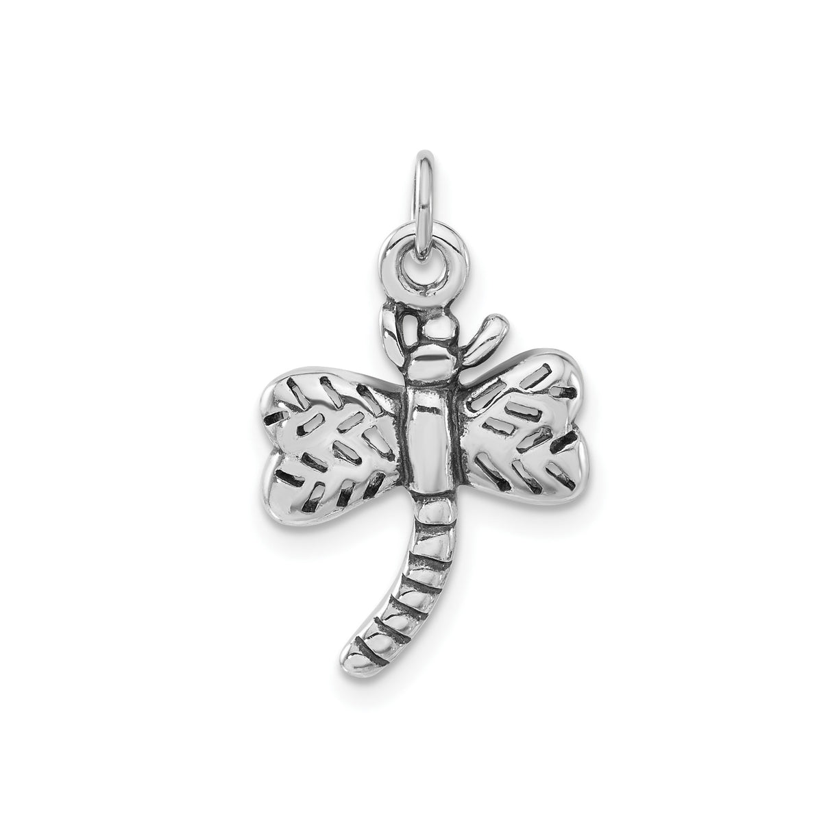 Sterling Silver Dragonfly Pendant with Detailed Wings, Nature-Inspired Spiritual Jewelry for Women