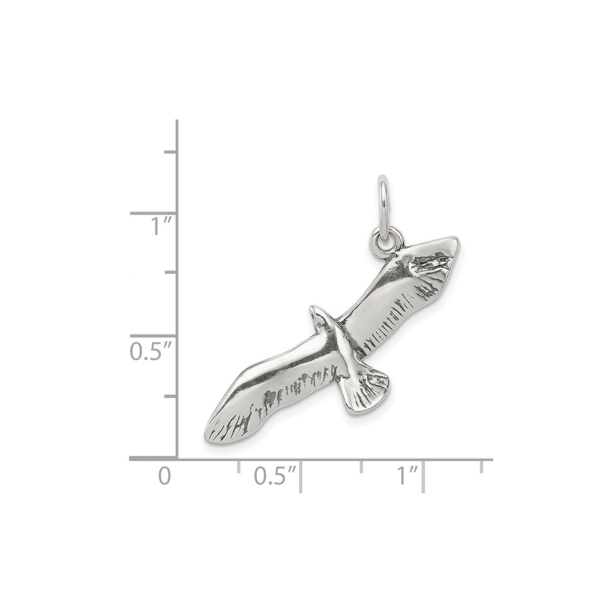 Sterling Silver Seagull Pendant, Soaring Bird Nautical Charm, Nature-Inspired Ocean Jewelry