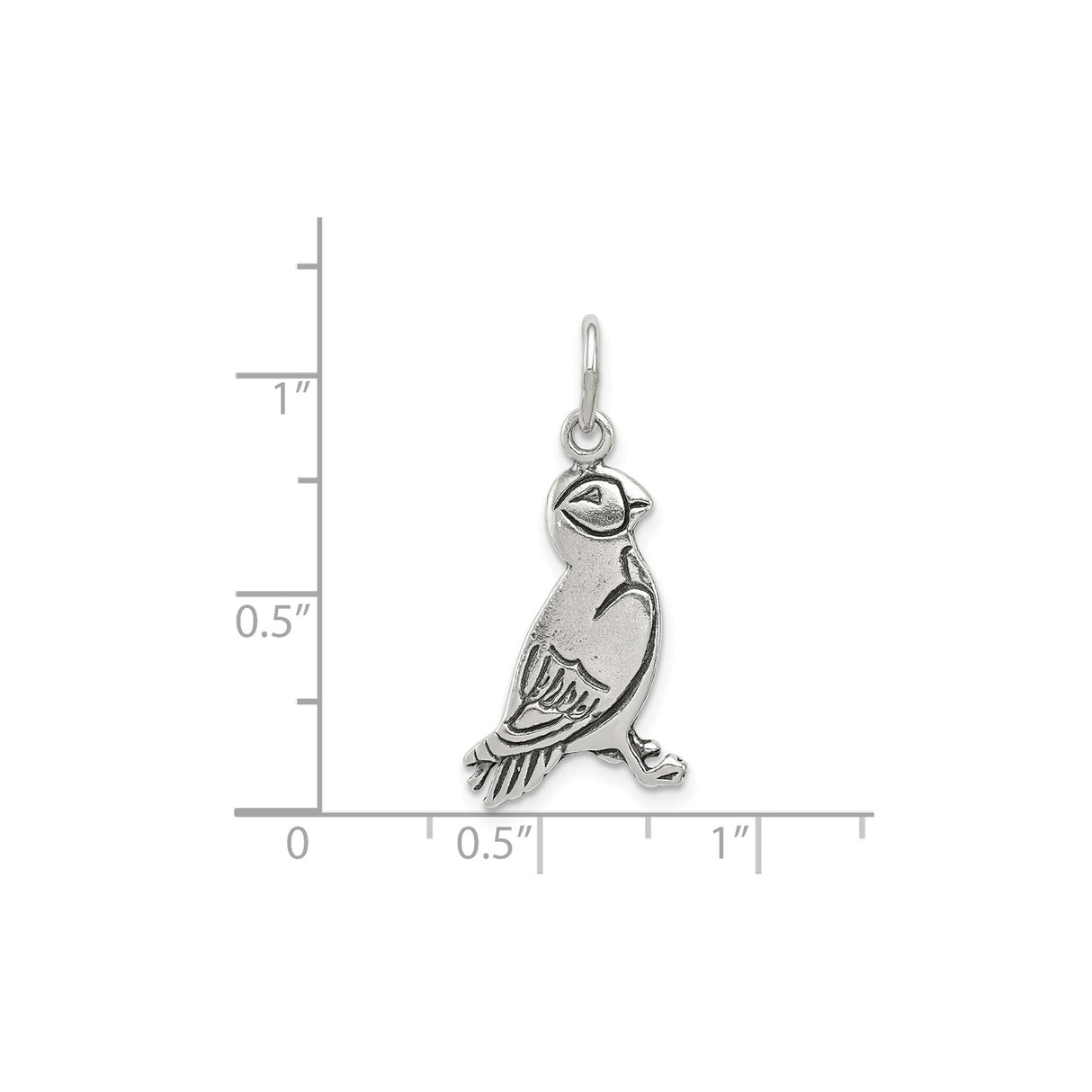 Sterling Silver Puffin Pendant with Realistic Bird Design, Nature Jewelry for Women or Unisex Wear