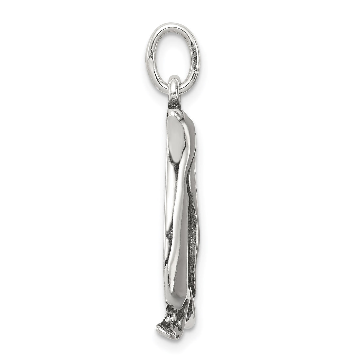 Sterling Silver Penguin Charm Pendant, 3D Standing Animal Totem Design for Women or Unisex