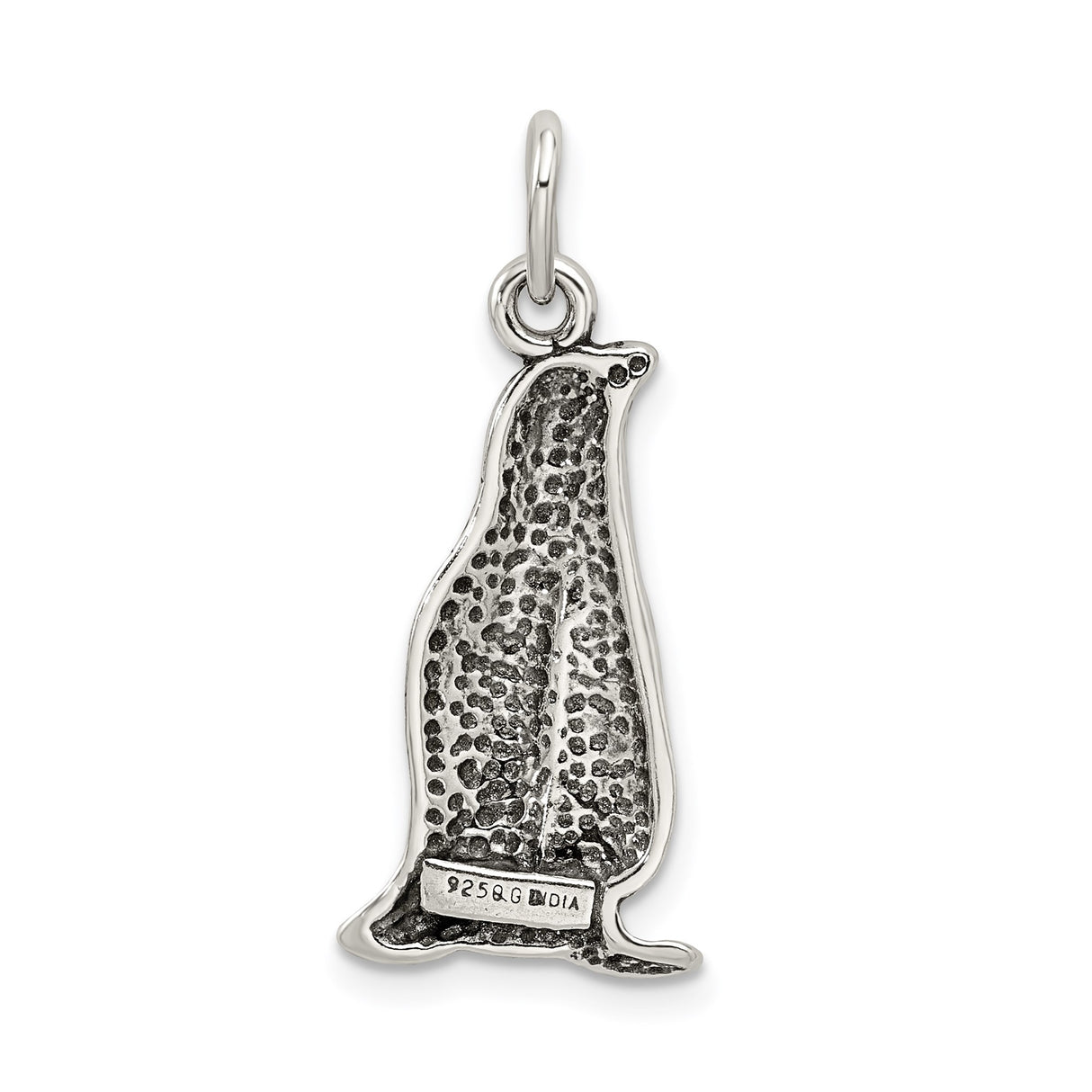 Sterling Silver Penguin Charm Pendant, 3D Standing Animal Totem Design for Women or Unisex