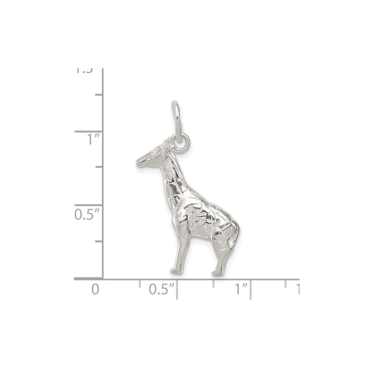 Sterling Silver Giraffe Pendant with Detailed Animal Design, Nature-Inspired Jewelry