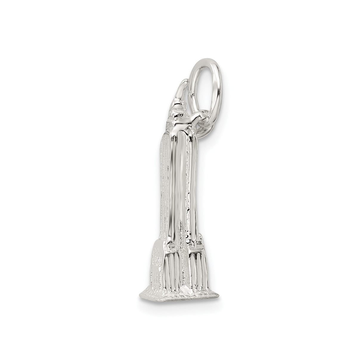Sterling Silver Empire State Building Pendant, Miniature NYC Skyscraper Charm for Necklace or Bracelet