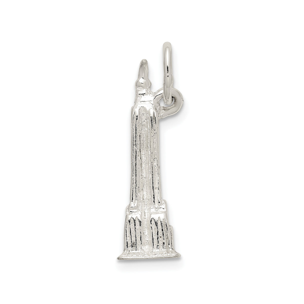 Sterling Silver Empire State Building Pendant, Miniature NYC Skyscraper Charm for Necklace or Bracelet