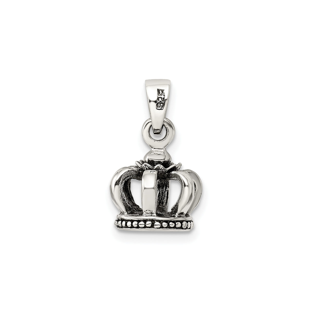 Sterling Silver Crown Pendant, Royal Design Symbolizing Leadership and Authority, Unisex Jewelry