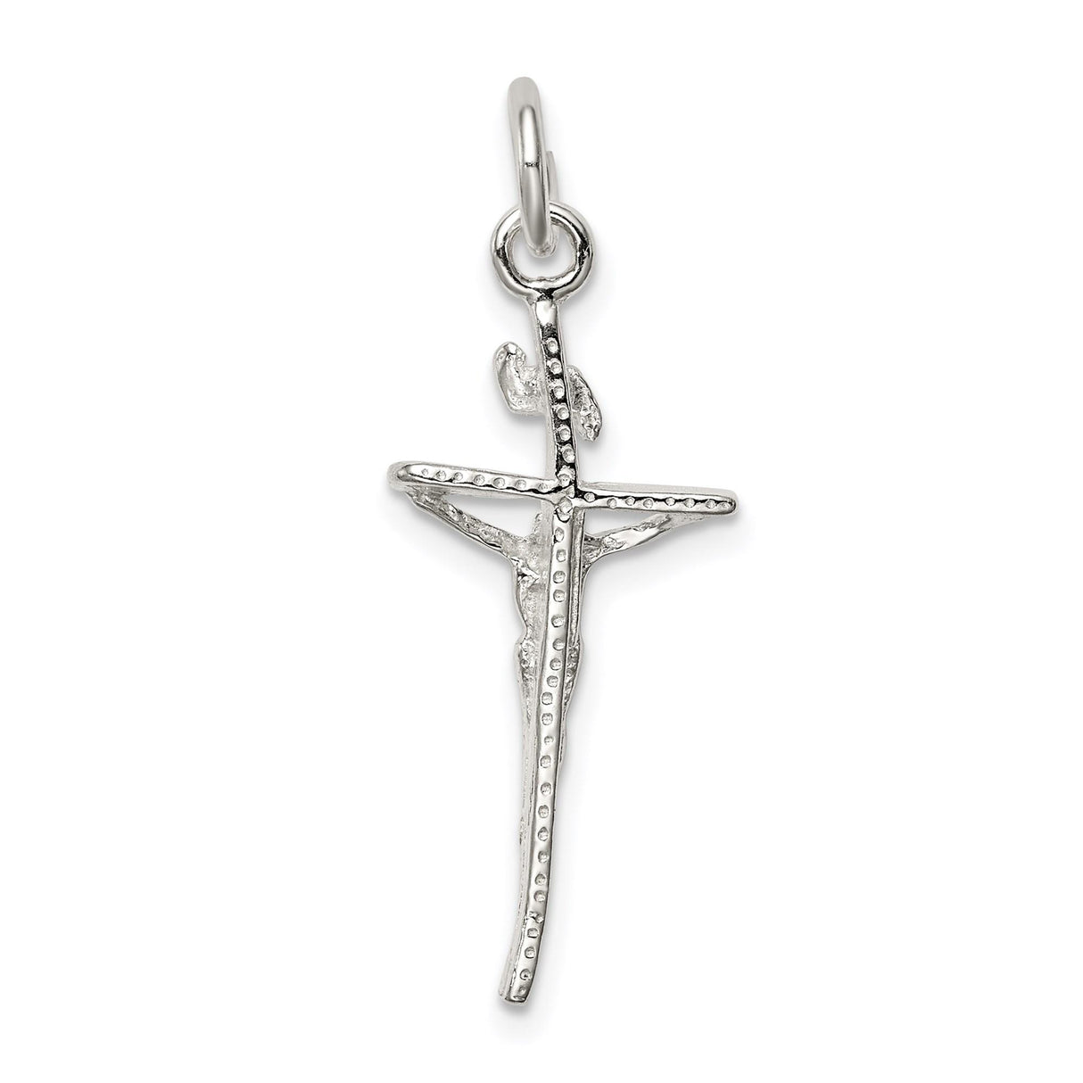 Sterling Silver Crucifix Cross Pendant with INRI Charm and Jesus Design for Men and Women