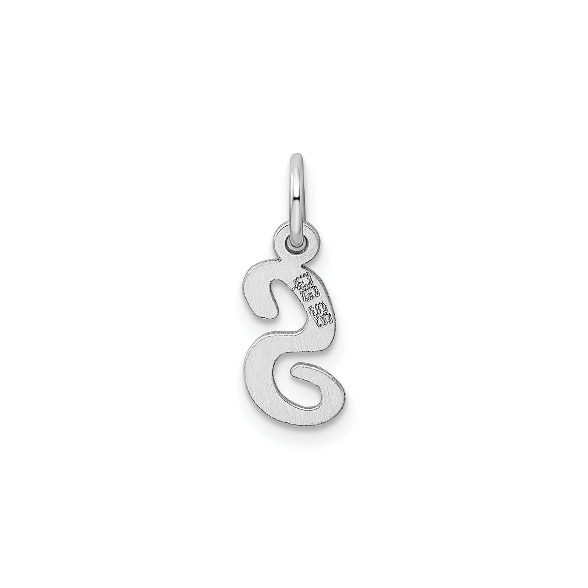 Sterling Silver Initial S Pendant, Script Letter Charm, Personalized Monogram Jewelry for Women