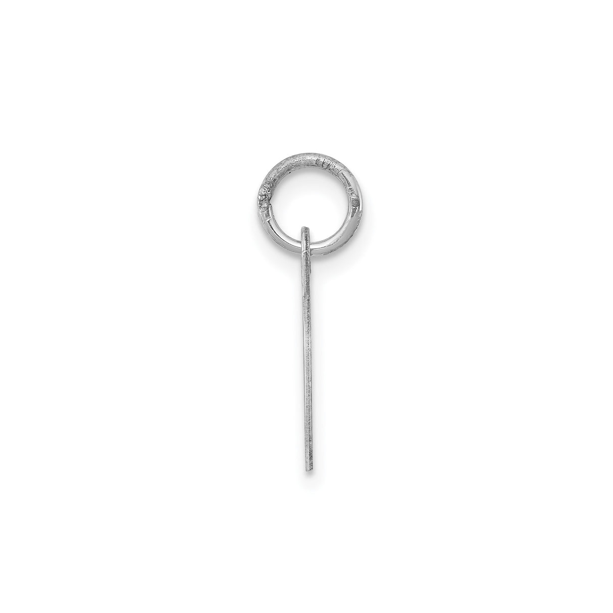 Sterling Silver Initial J Pendant Charm, Polished Script Letter, Minimalist Unisex Design