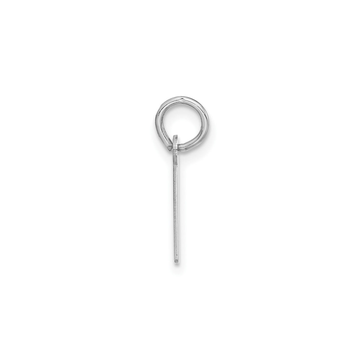 Sterling Silver Bar Pendant with Vertical Keyhole, Minimalist Geometric Design