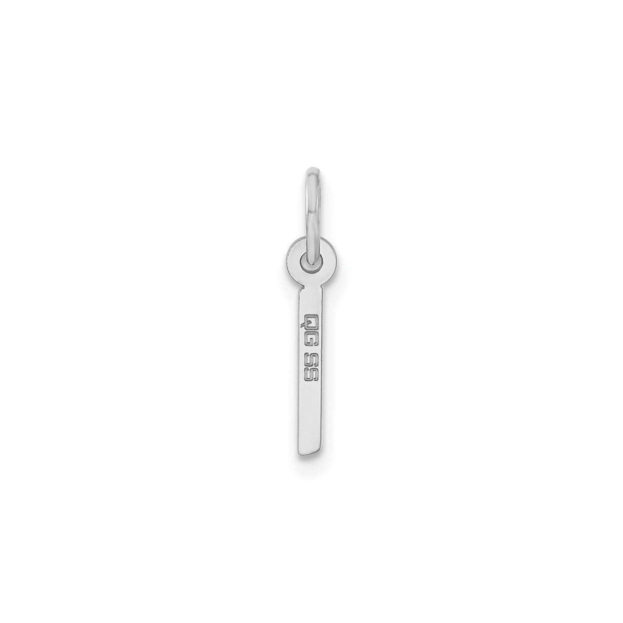 Sterling Silver Bar Pendant with Vertical Keyhole, Minimalist Geometric Design