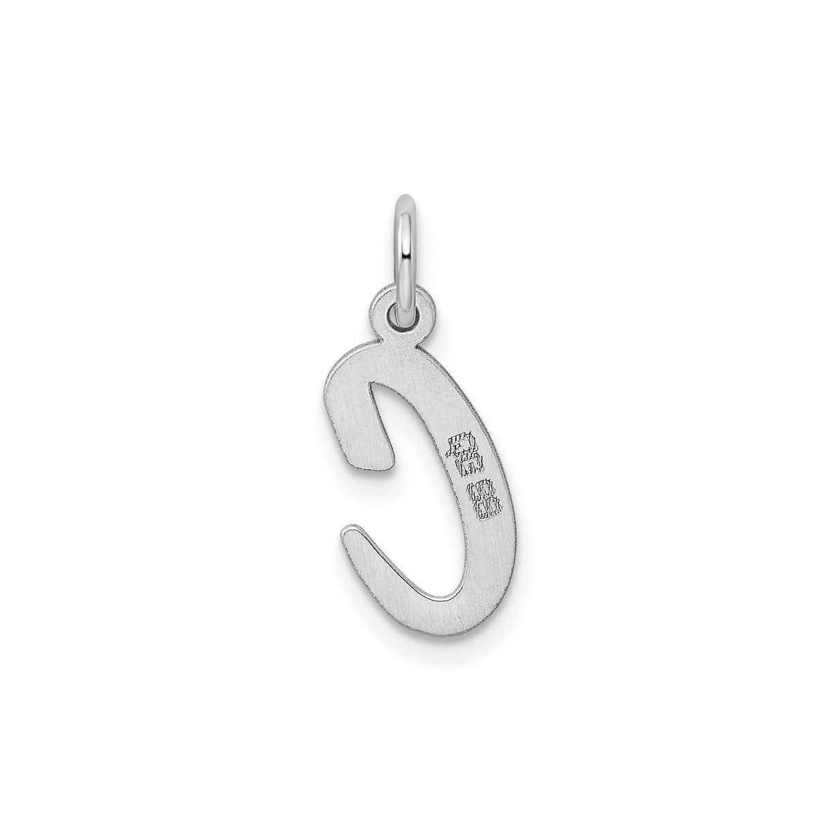 Sterling Silver Initial C Pendant Charm, Polished Script Letter Jewelry for Women or Unisex Wear