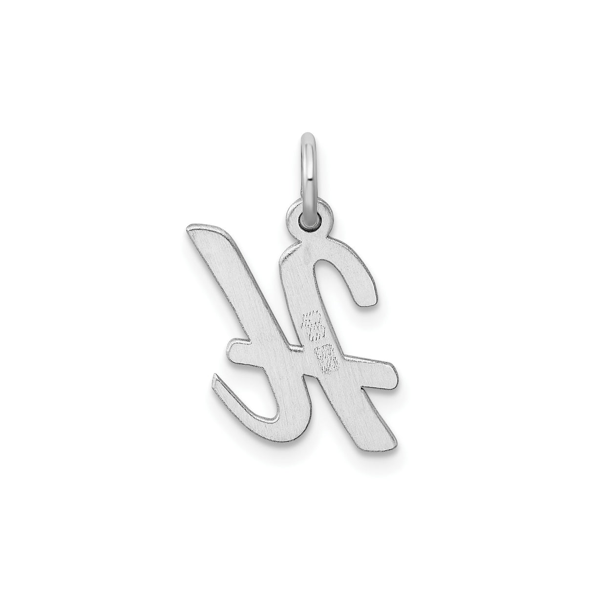 Sterling Silver Script Initial H Pendant, Cursive Letter Charm, Minimalist Design