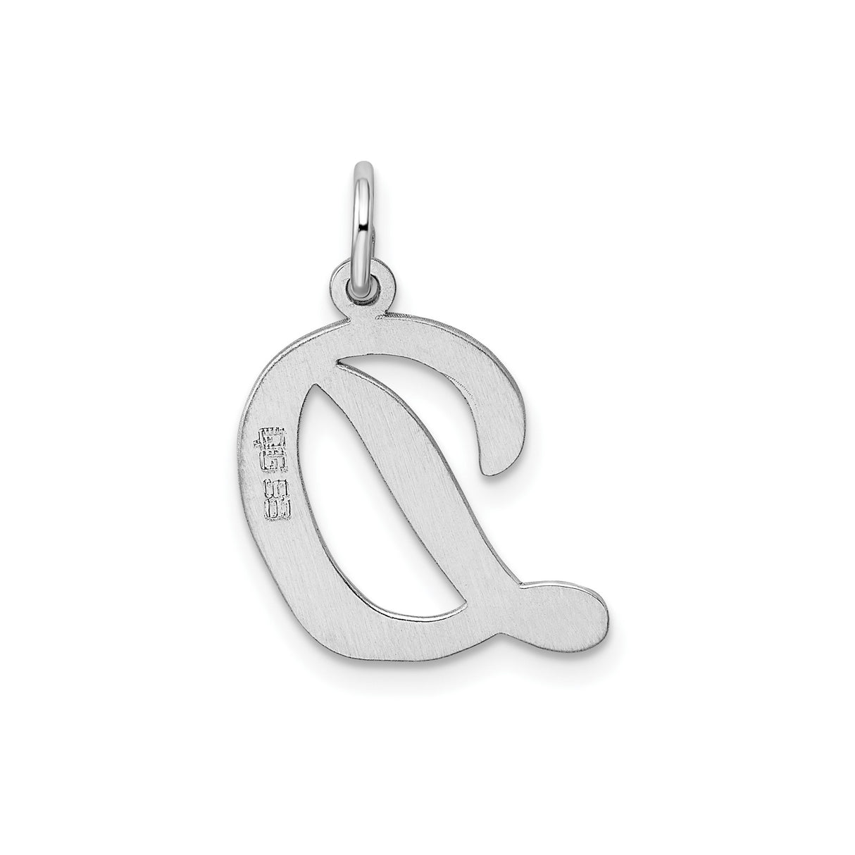 Sterling Silver Initial D Pendant Charm, Polished Cursive Letter Jewelry for Women or Unisex Wear
