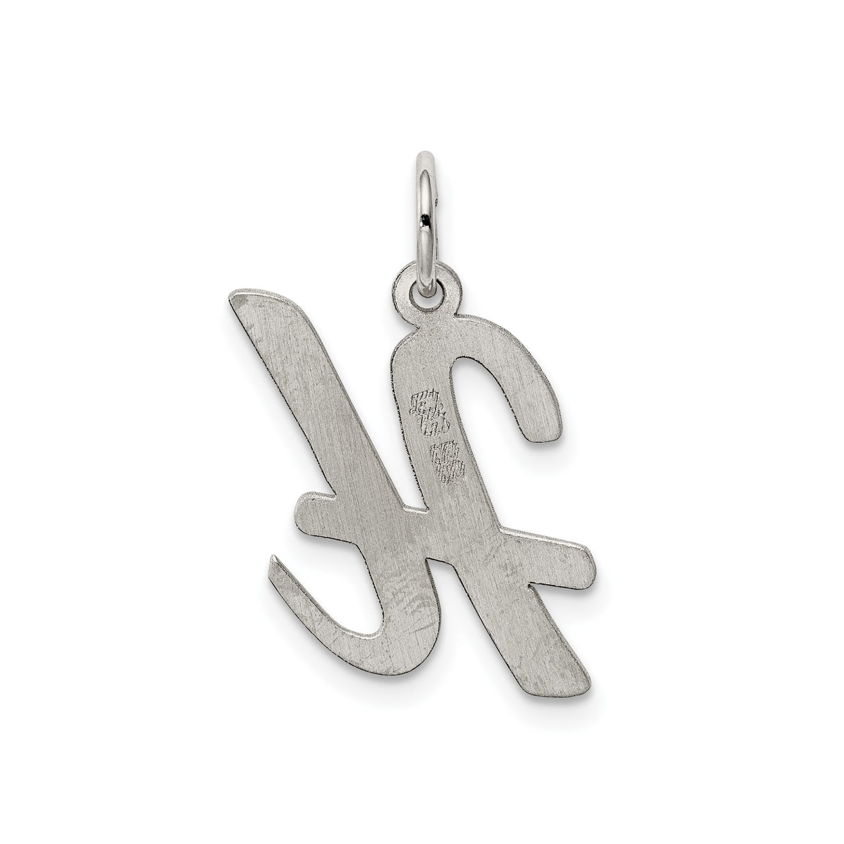Sterling Silver Initial H Pendant, Script Letter Charm, Dainty Monogram Jewelry