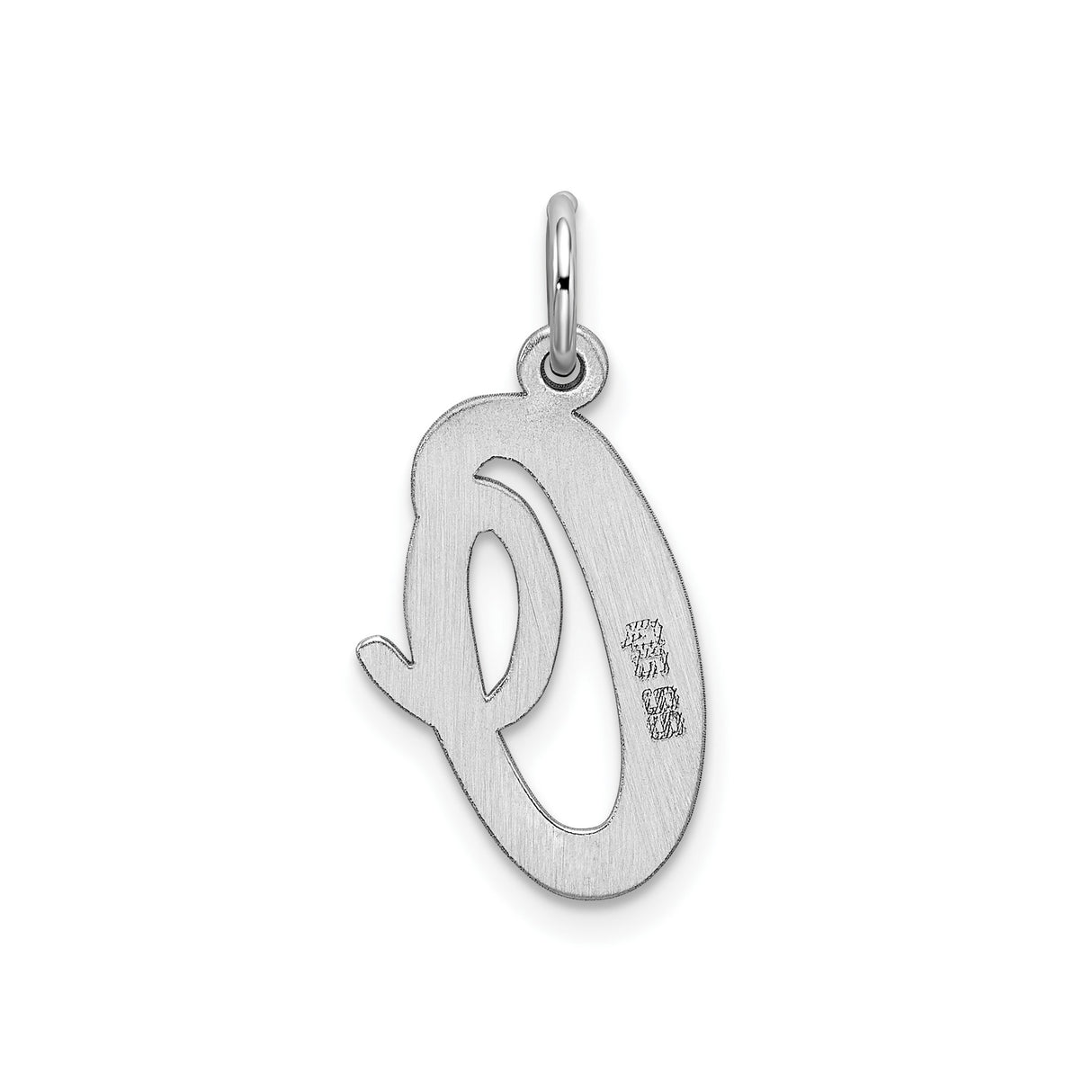 Sterling Silver Script Letter Q Pendant, Cursive Initial Charm for Women or Unisex Wear