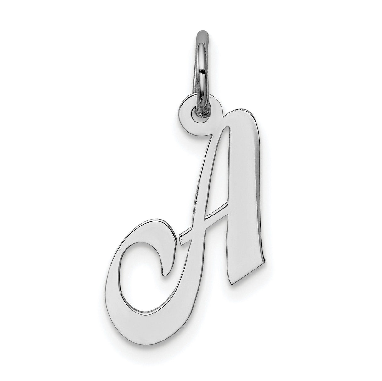 Fancy Script Letter Y Initial Charm Pendant in Real 925 Sterling Silver